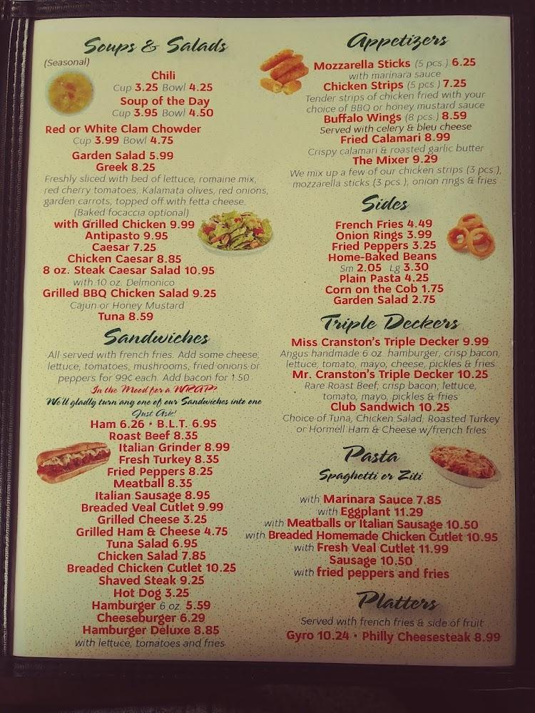 Miss Cranston Diner 2 & Grill Menu image 4